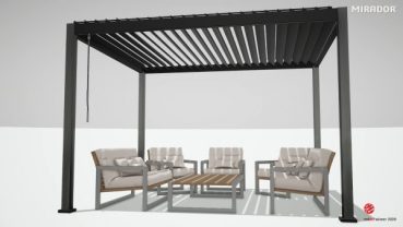 MIRADOR Pergola Anthrazit 360x360x250cm
